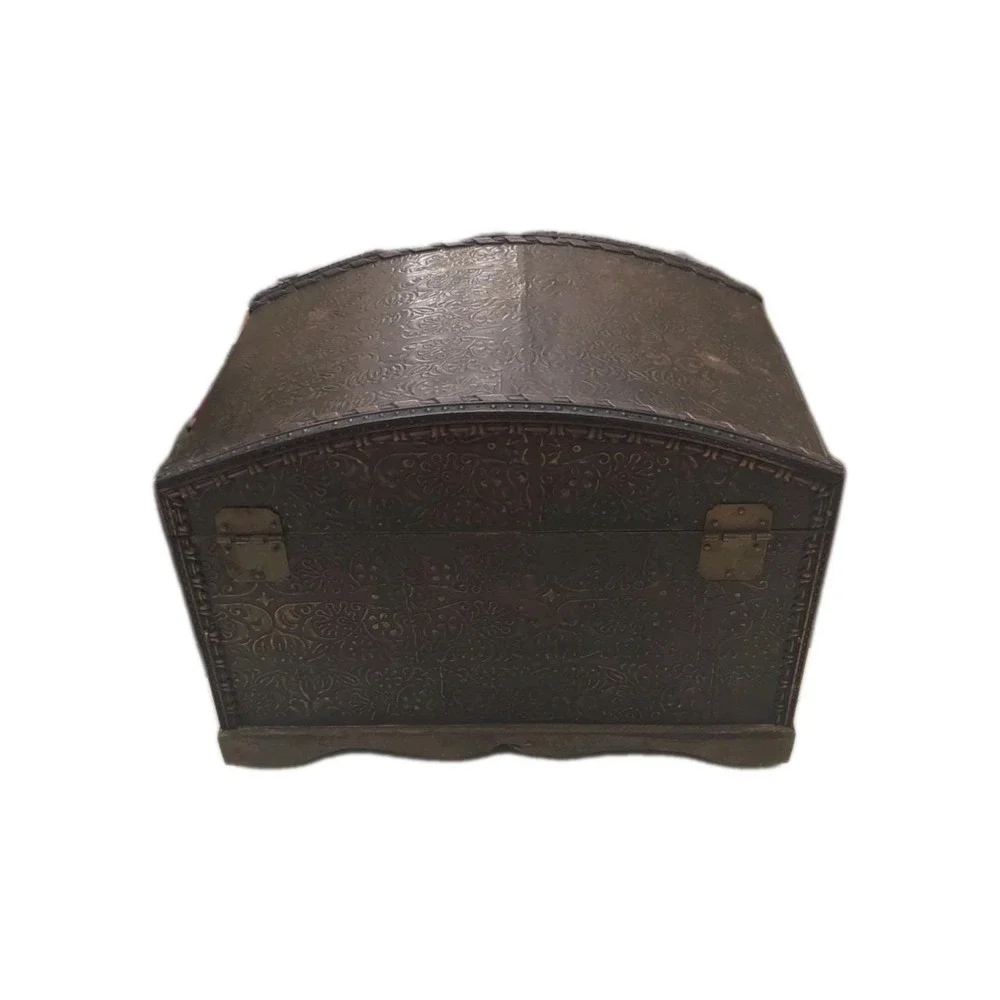 Vintage Brown Cooper‎ Or BrassCovered Layered Chest With Some Scuffs Unbranded
